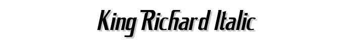 King Richard Italic font